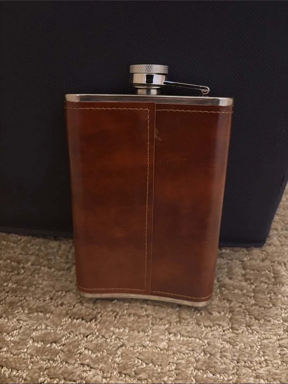 Crown Royal Limited Edition 8 oz Stainless Steel Signature Flask Brown
